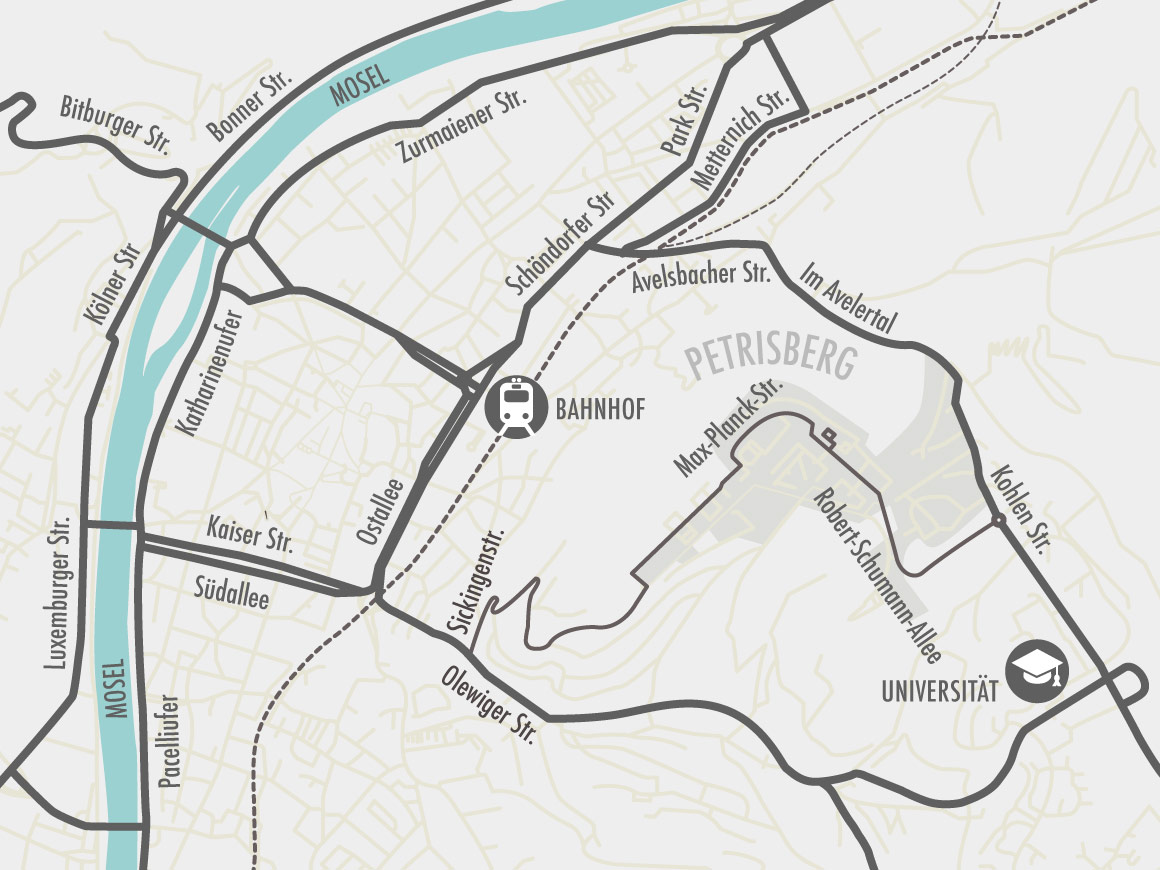 Karte – Praxis Petrisberg, Rudi-Schillings-Straße 9, 54296 Trier